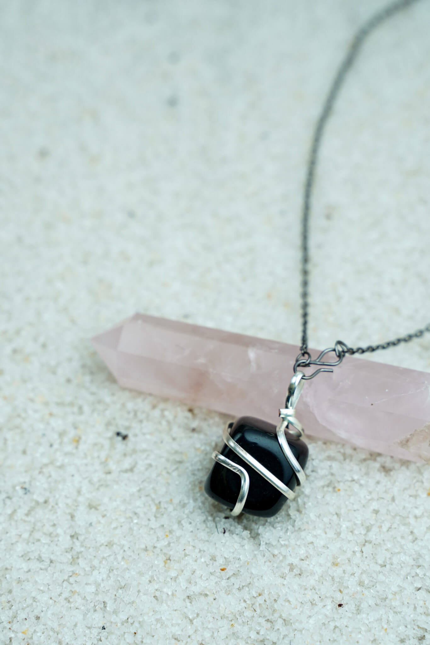 Black Agate Tumble Locket